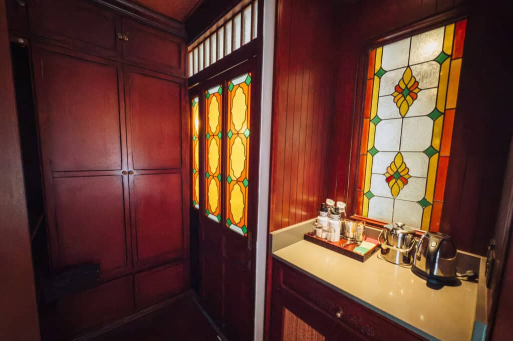 The luggage storage area on the Mekong riverboat