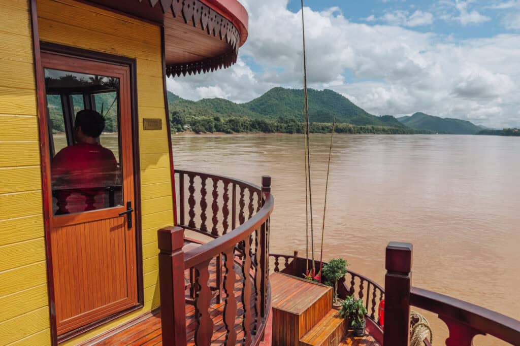The bridge on the riverboat