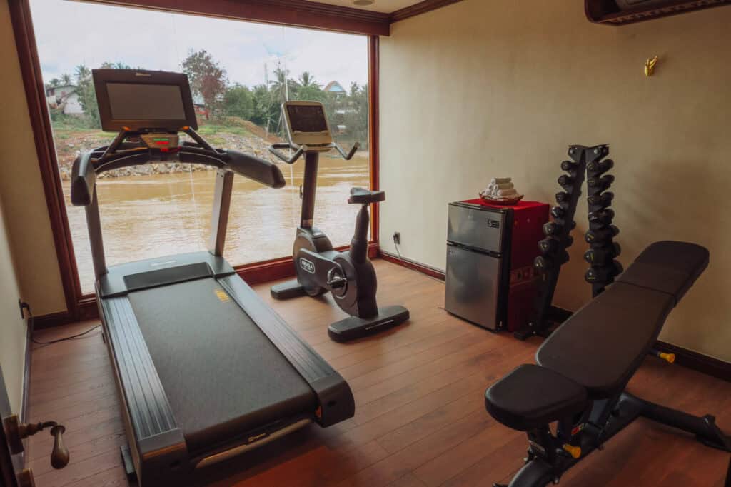 The gym on the riverboat