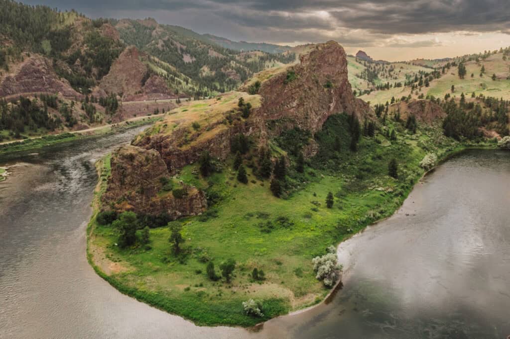 Fly fishing around Tower Rock