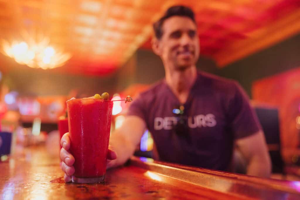 A $3 bloody mary at the Palace Bar in Fort Benton