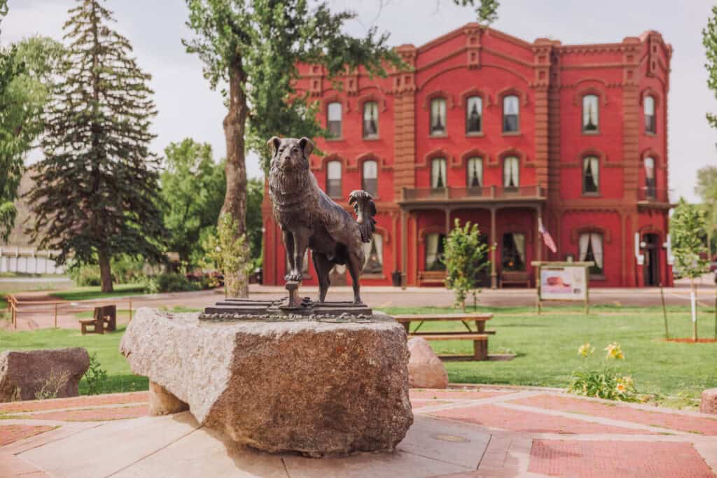 A statue of Shep, the dog whose loyalty made him famous in Fort Benton