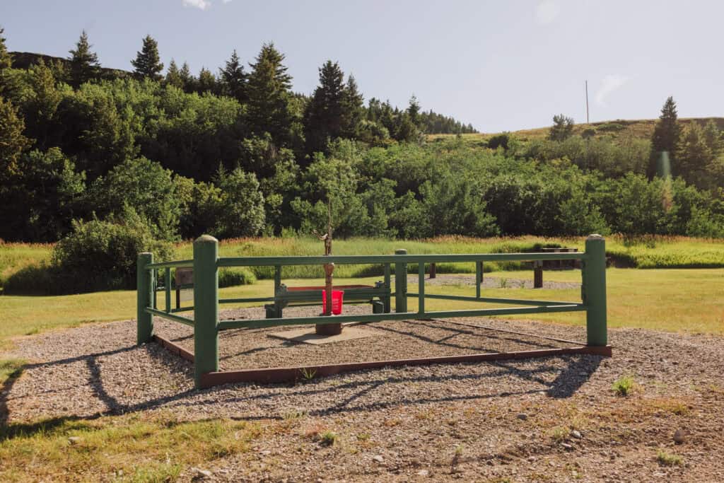 A spot to tie up horses near Swift Dam