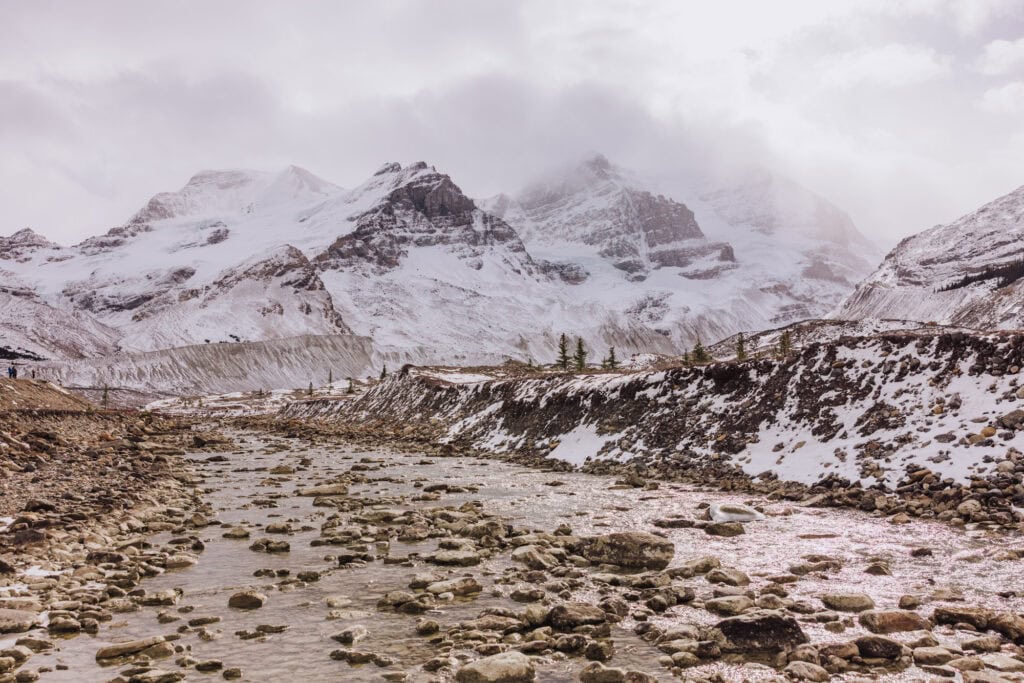 Glacier melt in Jasper National Park