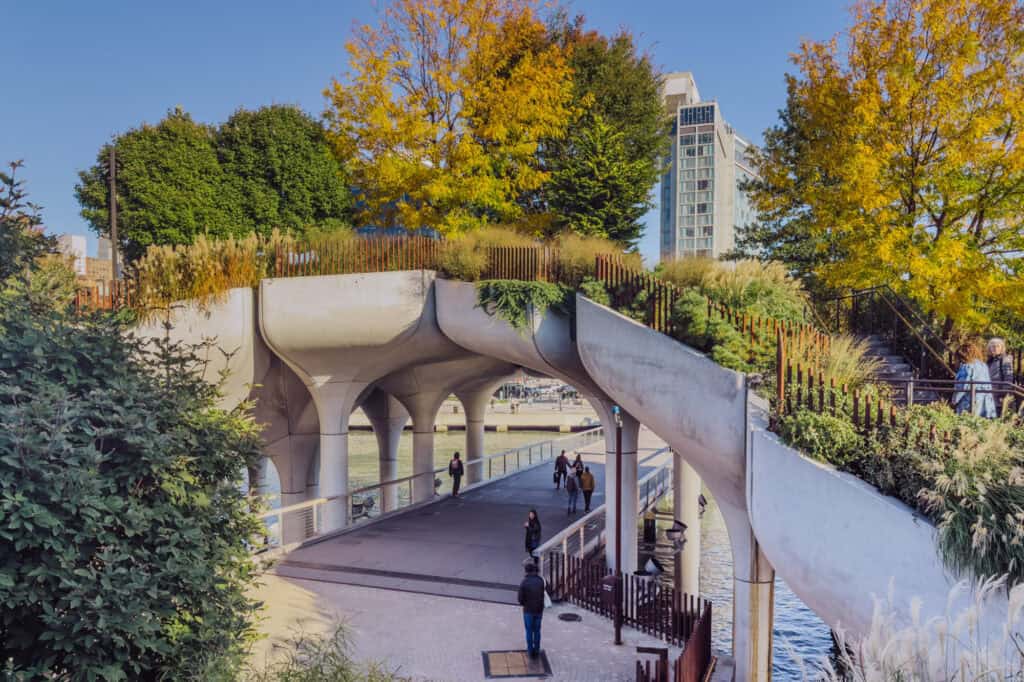 Little Island during autumn in New York City