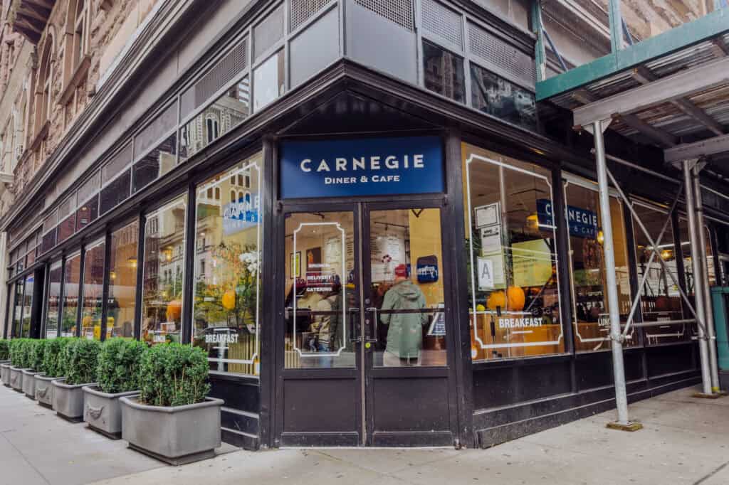 Exterior of the Carnegie Diner in Manhattan
