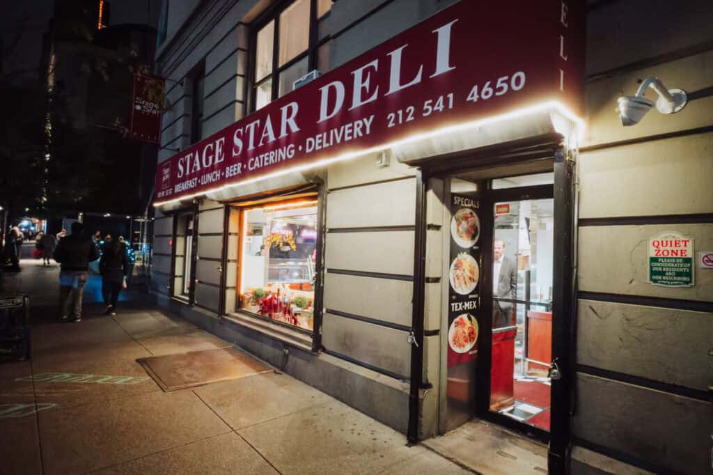 The Stage Star Deli exterior in New York
