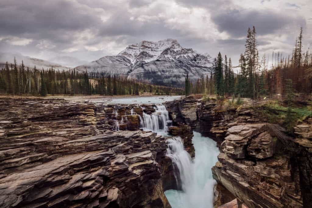 Athabasca Falls in Jasper National Park