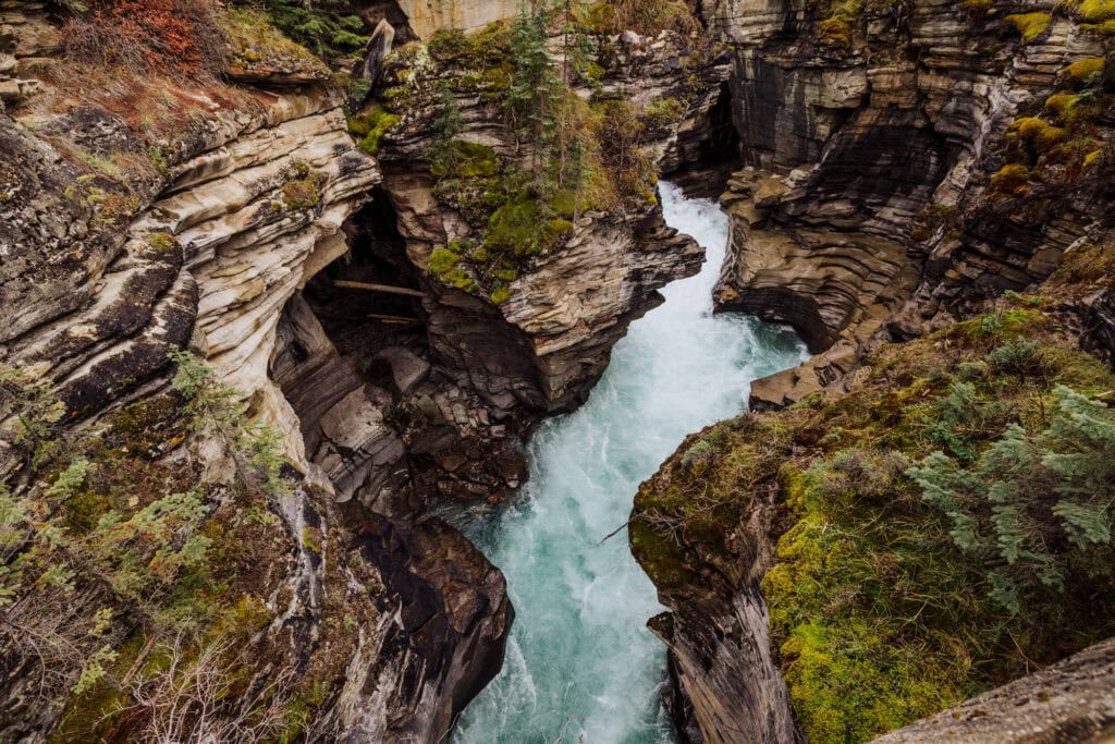 Athabasca Falls in Jasper National Park