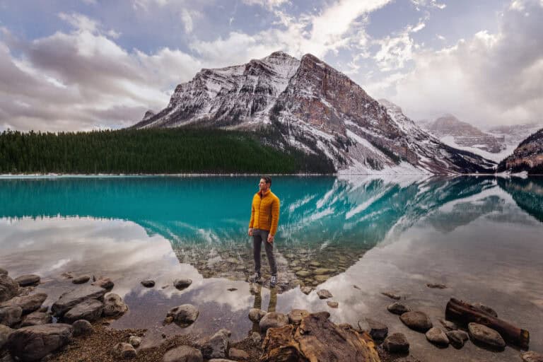 Jared Dillingham at Lake Louise in Banff Alberta
