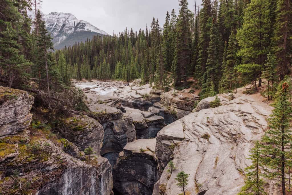 One of the prettiest views in Jasper National Park: Mistaya Canyon