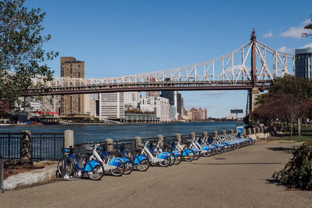 Rent a Citi Bike to ride around Roosevelt Island