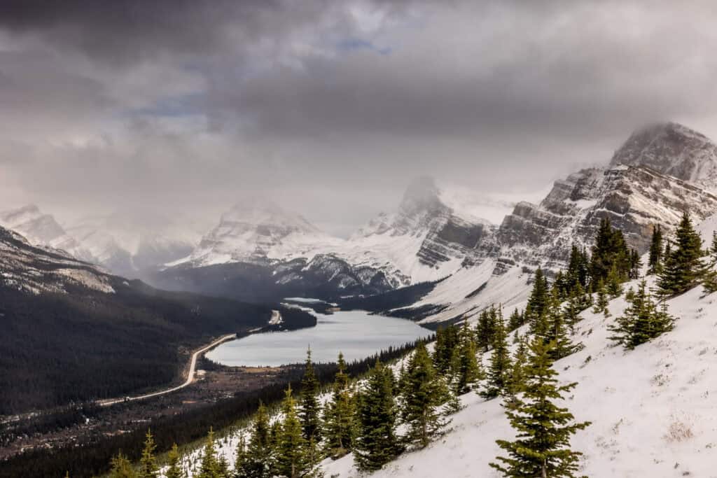 Bow Summit, the viewpoint overlooking Bow Lake