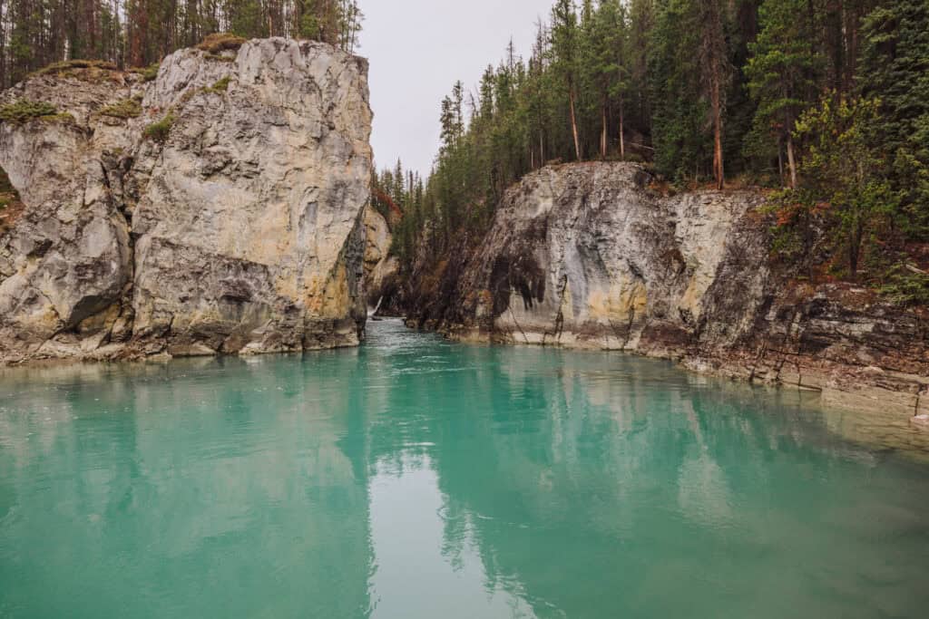 Turquoise lake in Jasper National Park