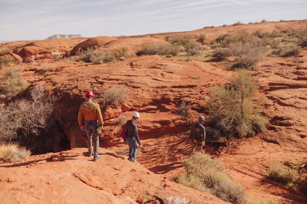 Hiking above Antelope Canyon in Page AZ