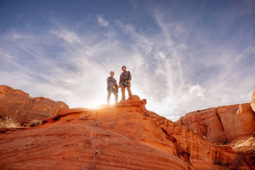 Theo and Nicole Martin above Antelope Canyon in Arizona