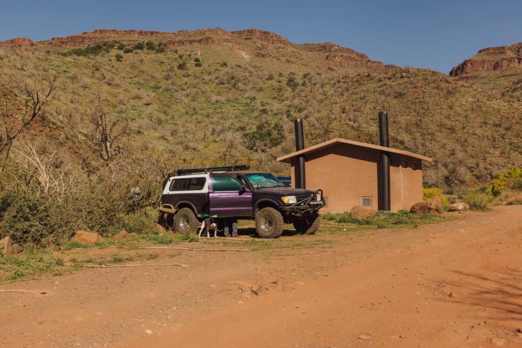 Pets are allowed on a leash at Fossil Creek, AZ