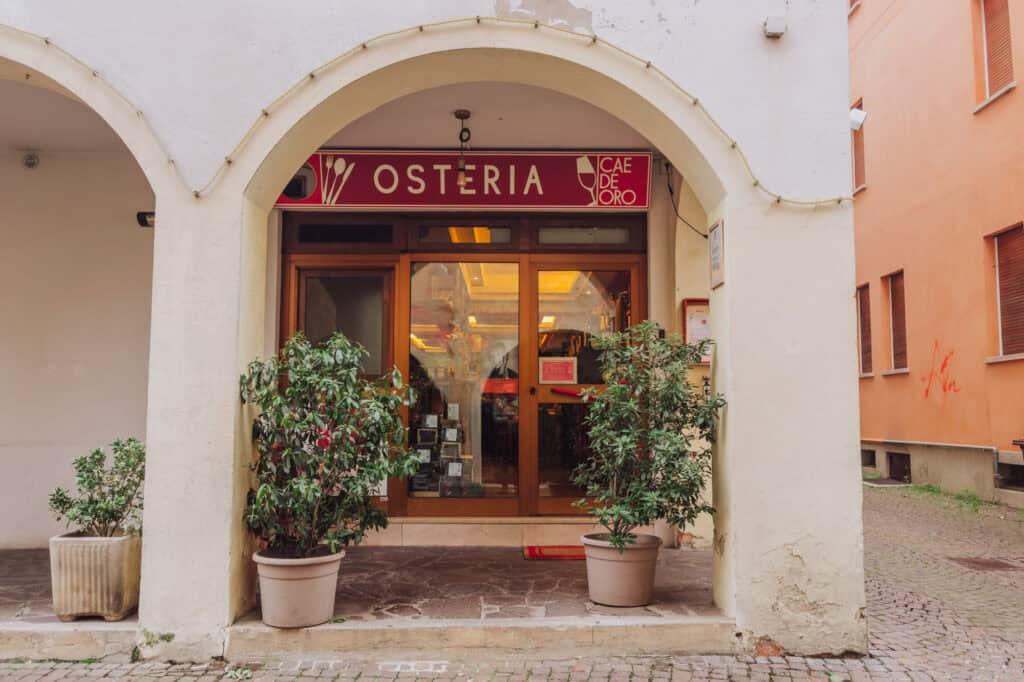 Cae de Oro Osteria in Treviso, which is ranked as one of the best for tiramisu