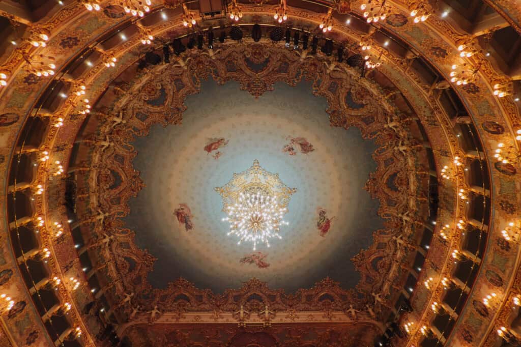 The ceiling of the Venice Opera House, Teatro la Fenice