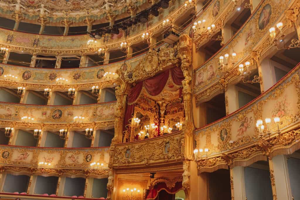 The boxes at the Venice Opera House