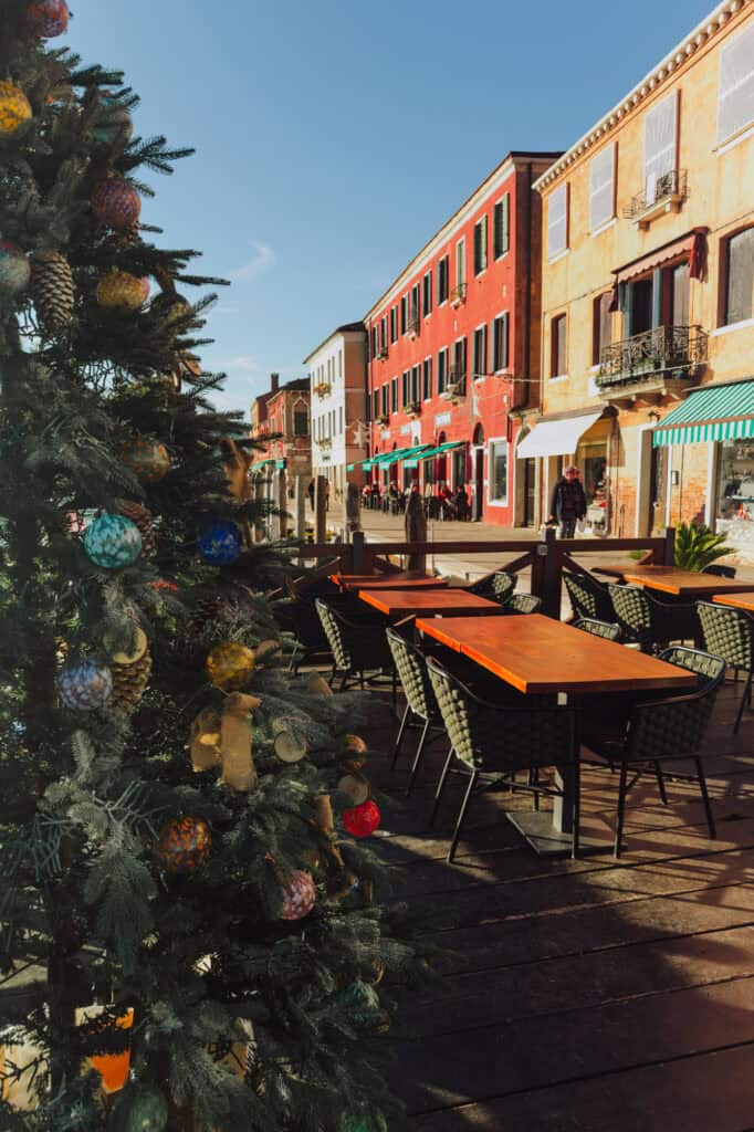 Christmas decorations in Murano, Italy