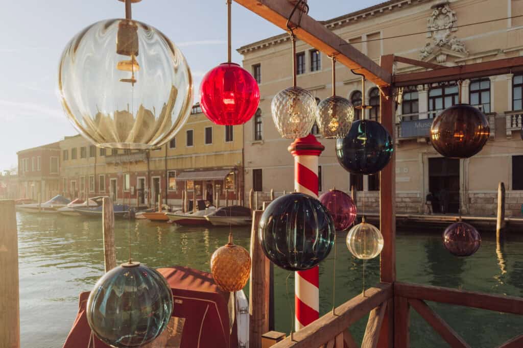 Murano glass on display in Italy
