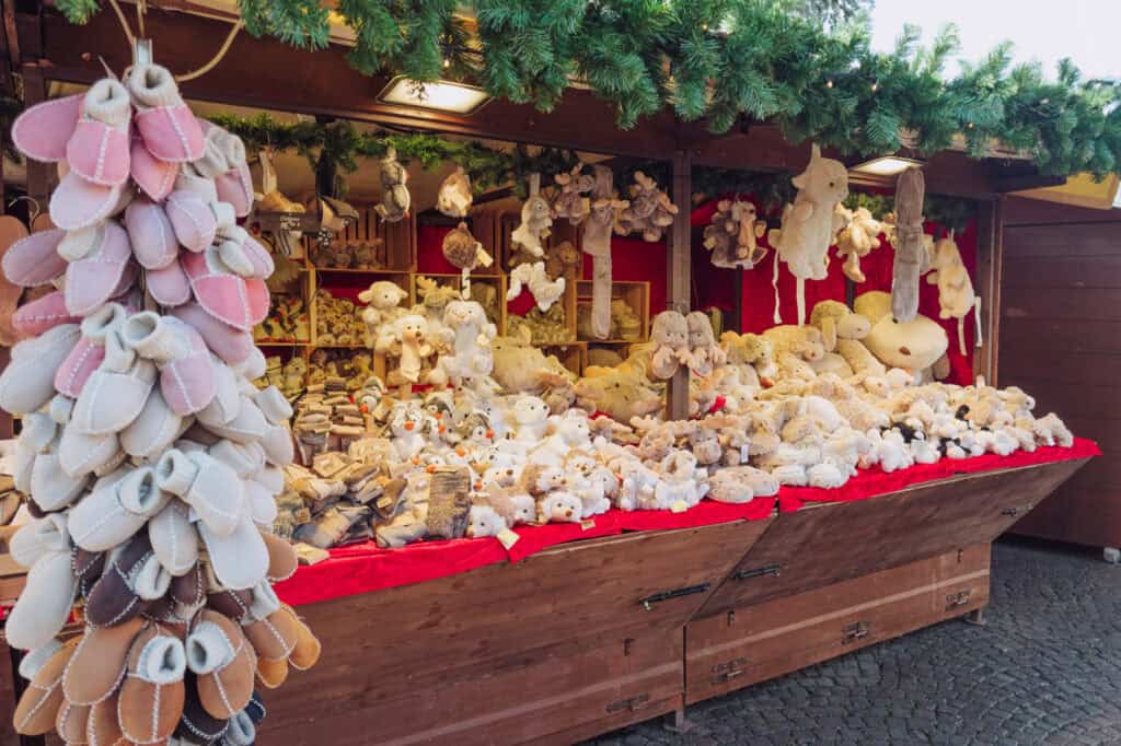 A Christmas market in Venice in December