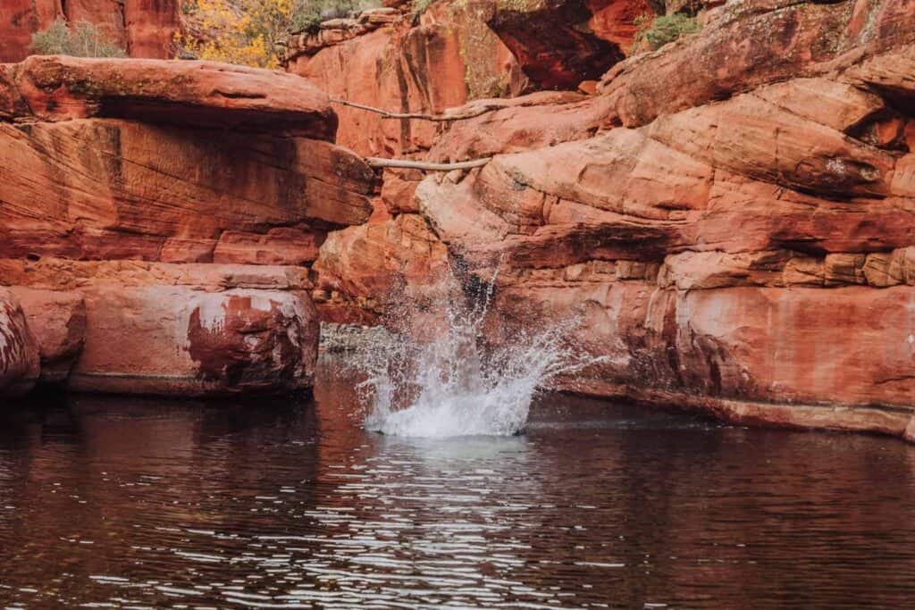 Swimming at "the crack" along Wet Beaver Creek