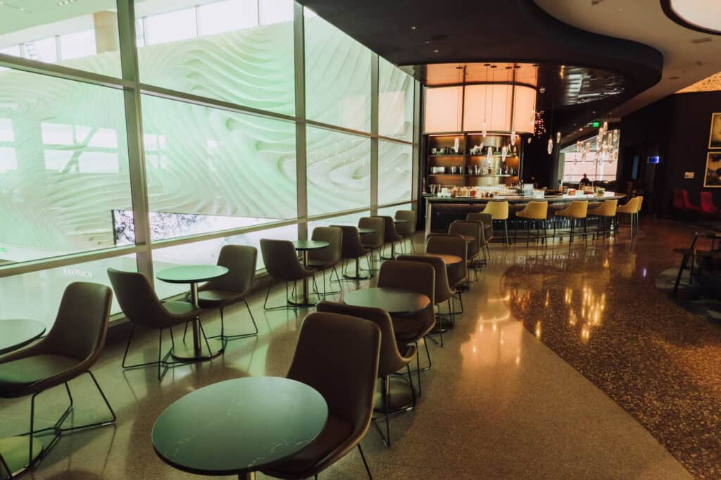 The view from the new Detla Sky Lounge in SLC