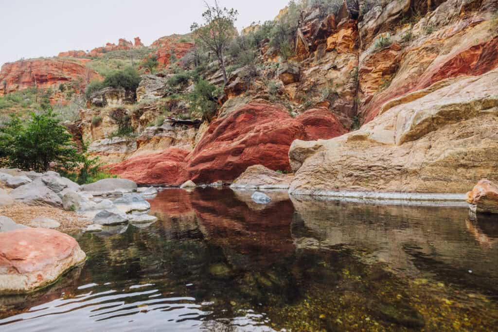One of the pretty swimming holes in Sedona: Halfway Picnic, along highway 89A