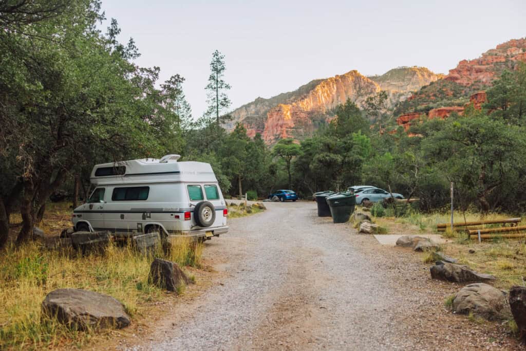 The parking lot at Halfway Picnic on 89A in Sedona