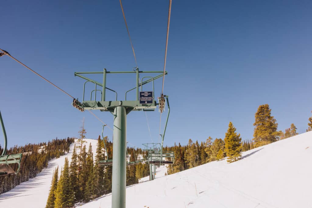 One of the chair lifts at Showdown Montana Ski Resort