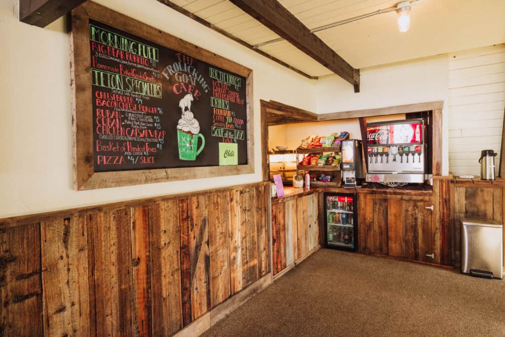 The restaurant and kitchen at Teton Pass