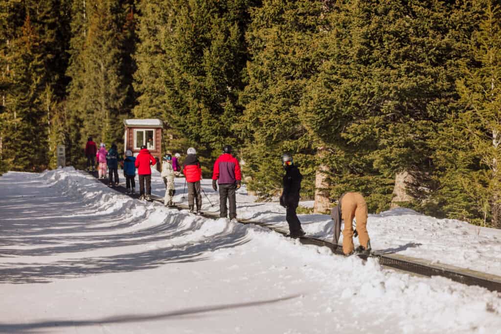 The 'magic carpet' up the bunny hill at Teton Pass