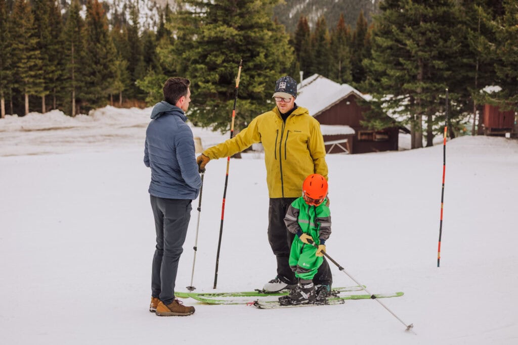 Jared Dillingham talking to Chuck Hlavac, who owns and operates Teton Pass Ski Resort in Montana