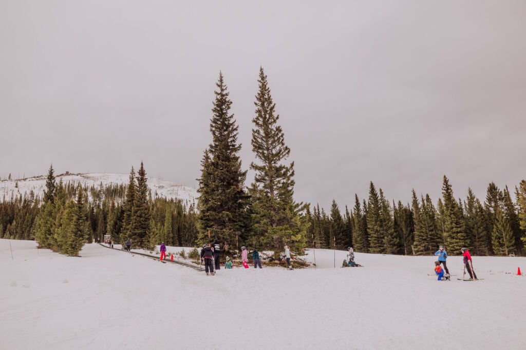 The magic carpet and bunny slope at Teton Pass Montana