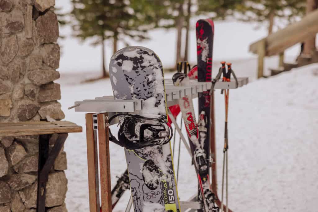 Snowboards at Teton Pass