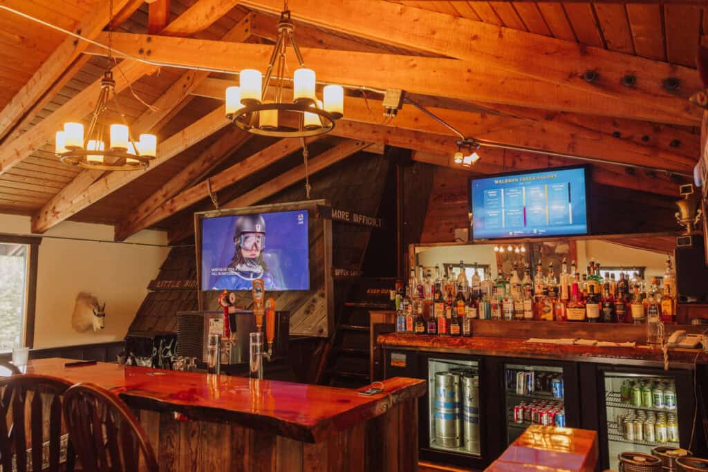 The lodge and restaurant at Teton Pass Montana