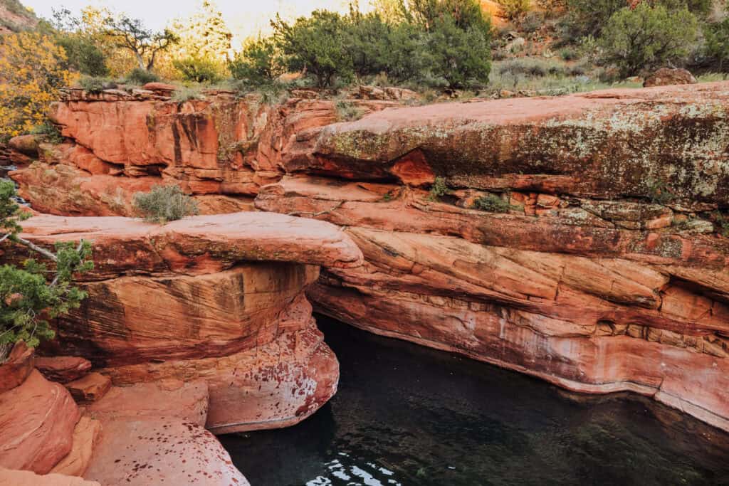 The swimming hole known as "the crack" near Sedona