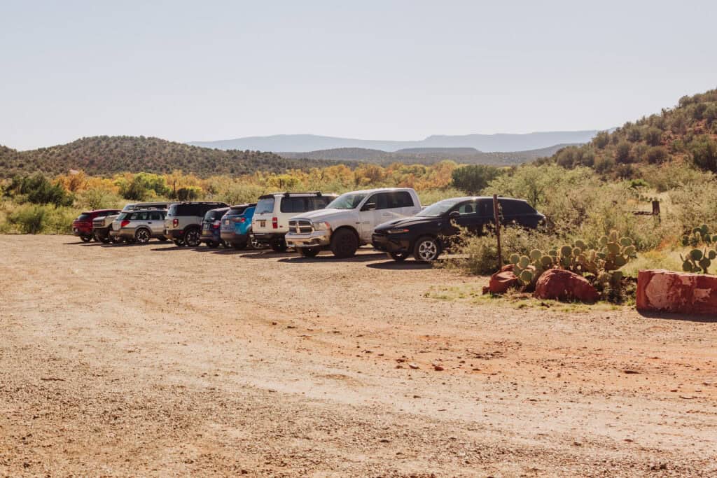 The Bell Trailhead parking lot