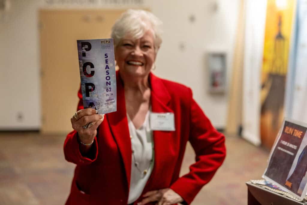 An usher at PCPA Theater in Santa Maria on show night.