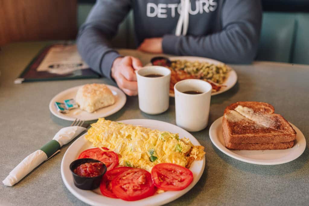 A big breakfast at Crumbles in Santa Maria, CA