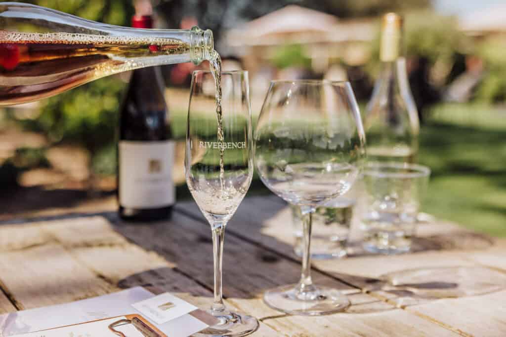 A wine tasting at Riverbench Vineyard and Winery in California