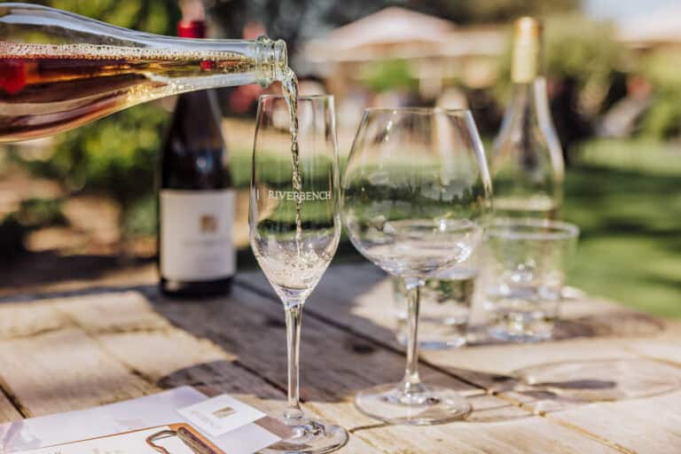 A wine tasting at Riverbench Vineyard and Winery in California