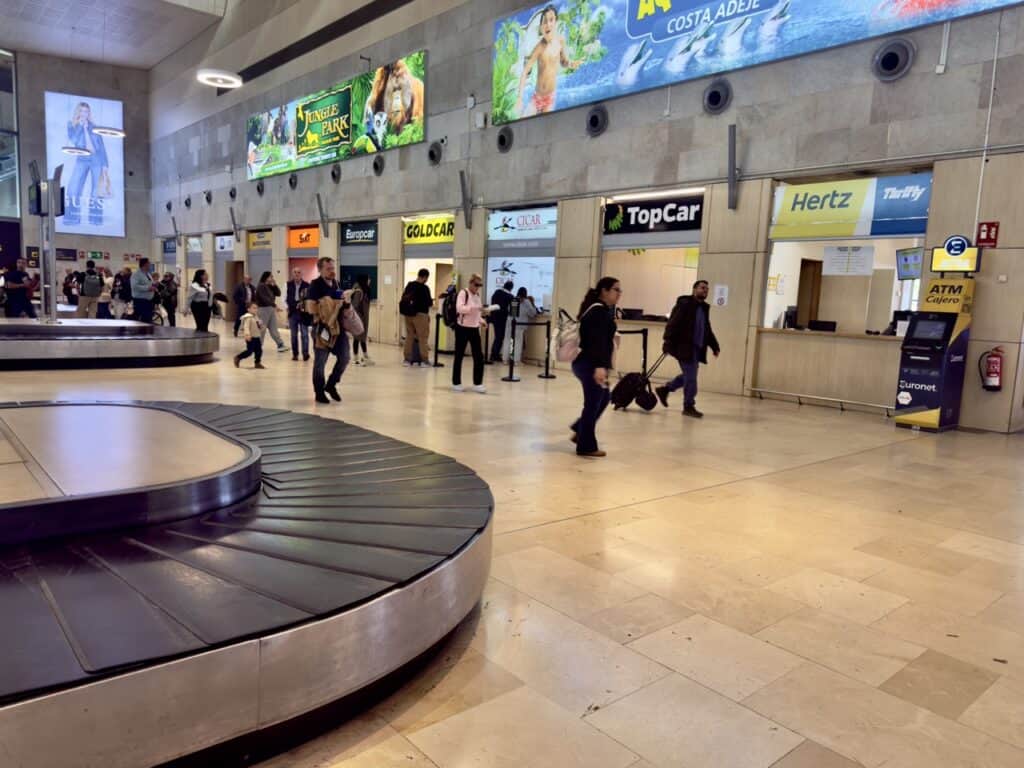 Rental car companies at the airport in Tenerife