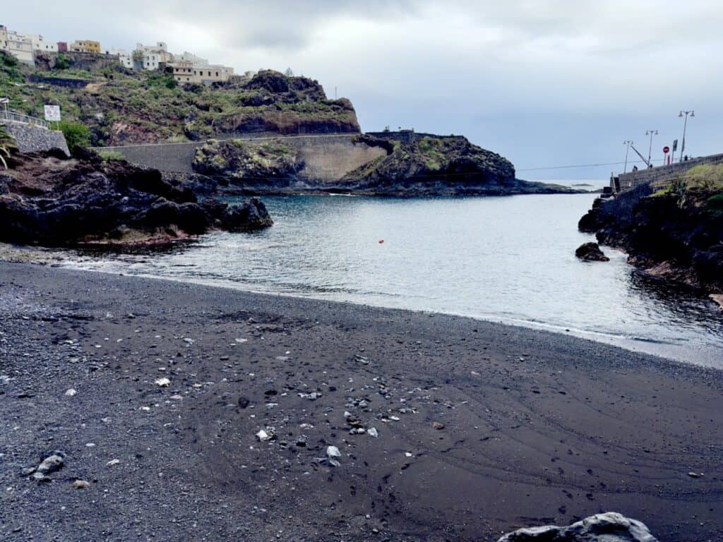 Black sand beach in Garachico, Tenerife