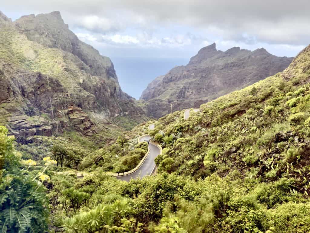 The winding road to Masca on Tenerife