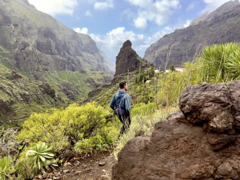 Jared Dillingham hiking around Masca, Tenerife