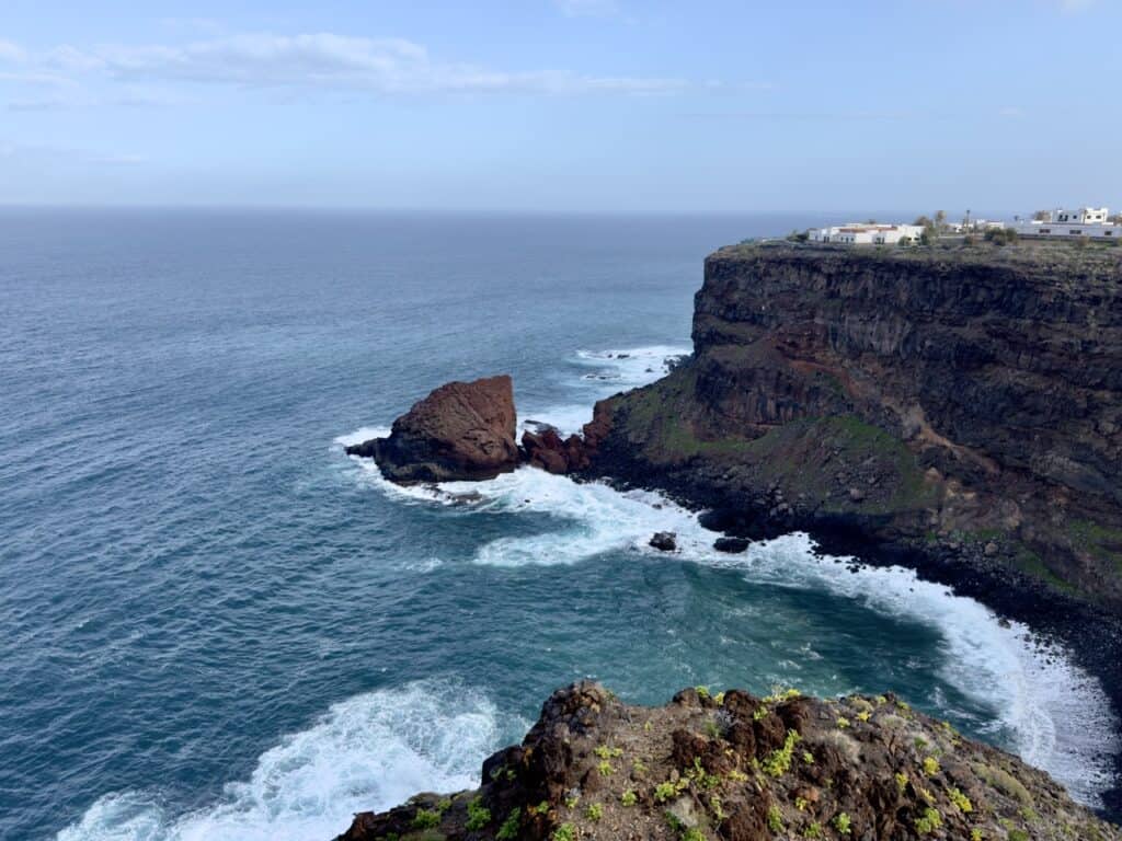 A view of the jagged coastline on la Gomera