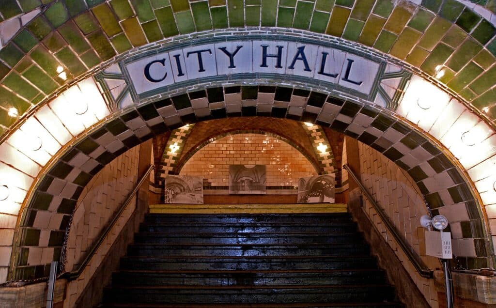 The City Hall Subway Station in NYC